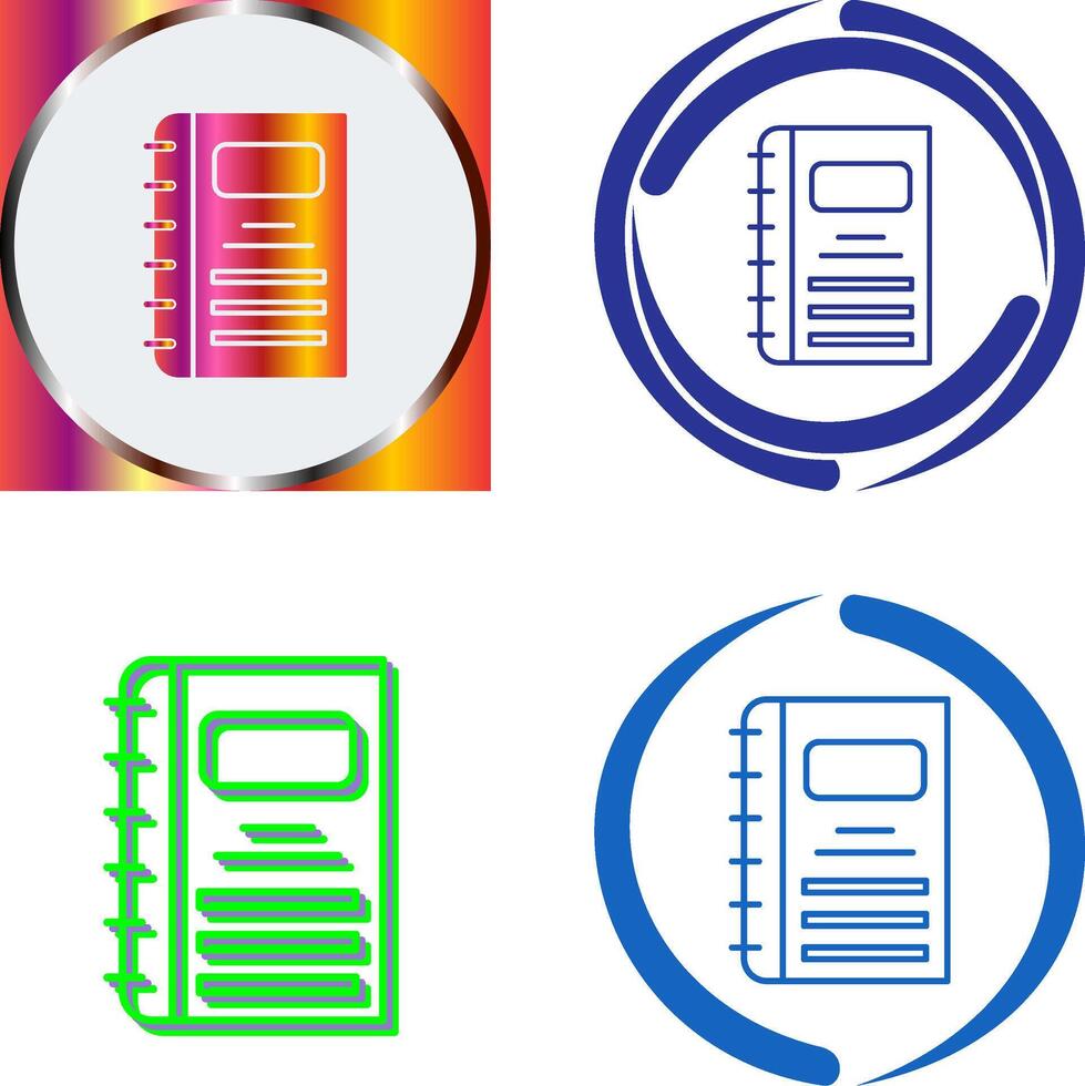 Notebook Icon Design vector