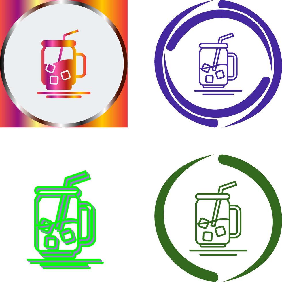 Iced Tea Icon Design vector