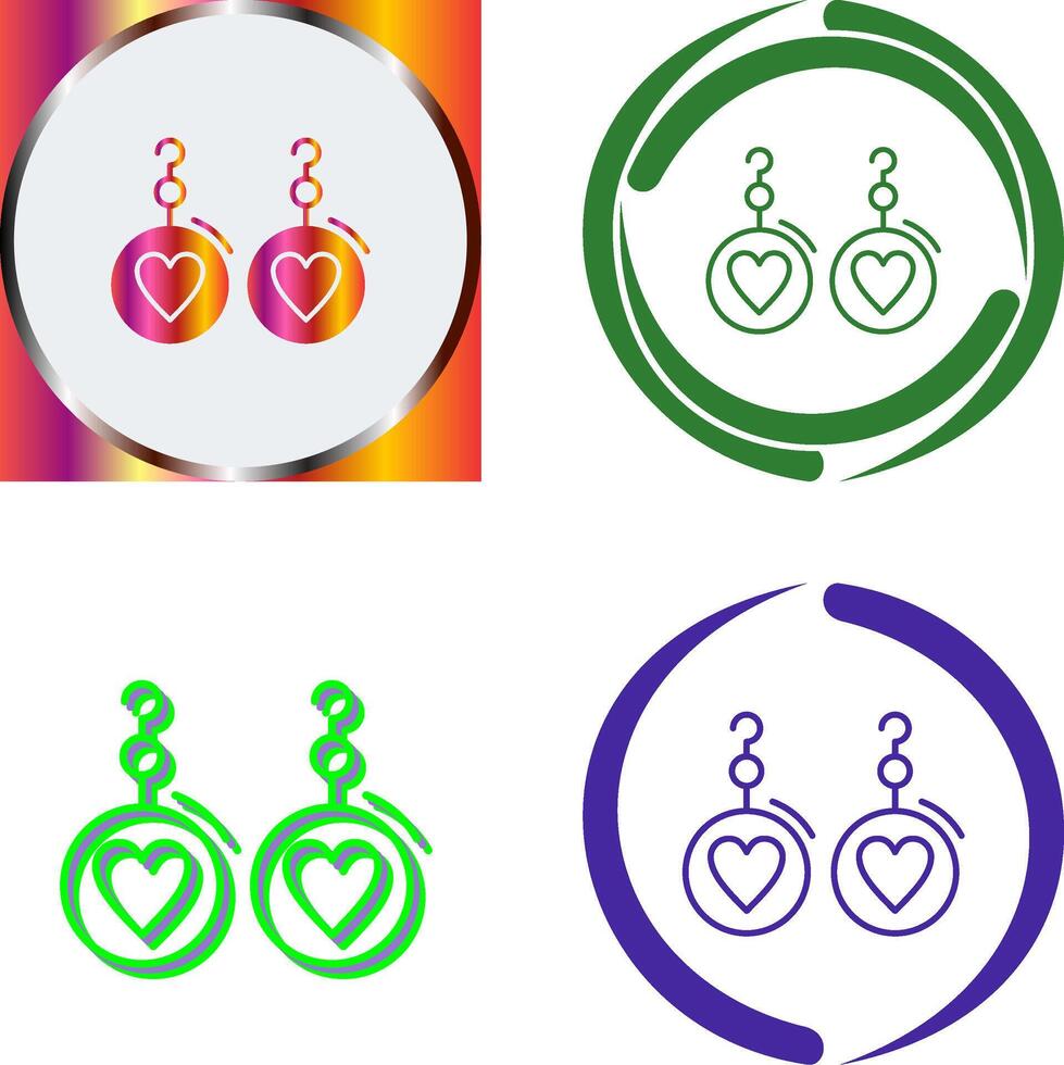 Earrings Icon Design vector