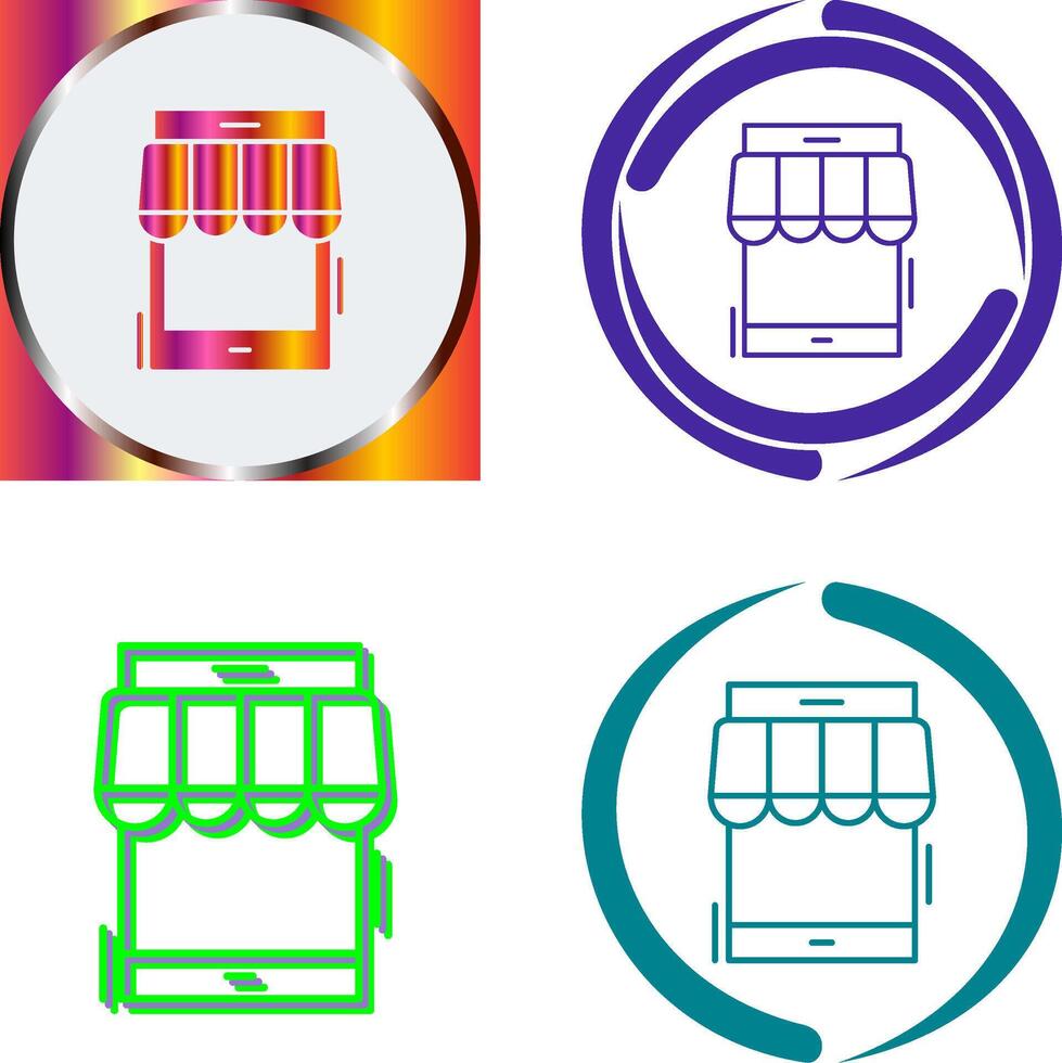Online Shop Icon Design vector