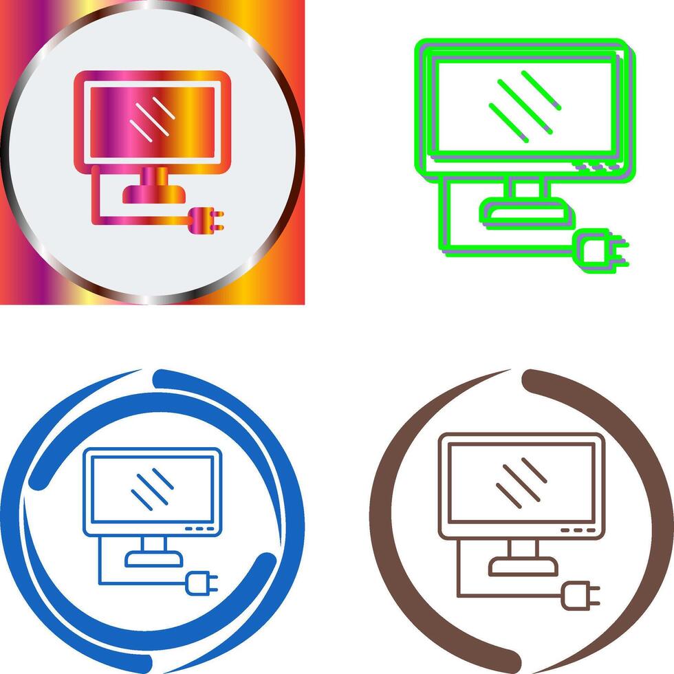 Monitor Icon Design vector