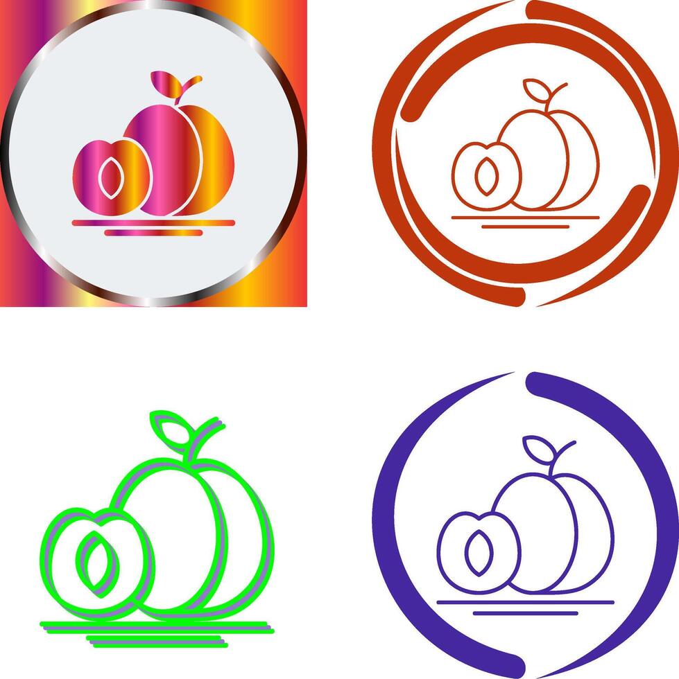 Apricot Icon Design vector