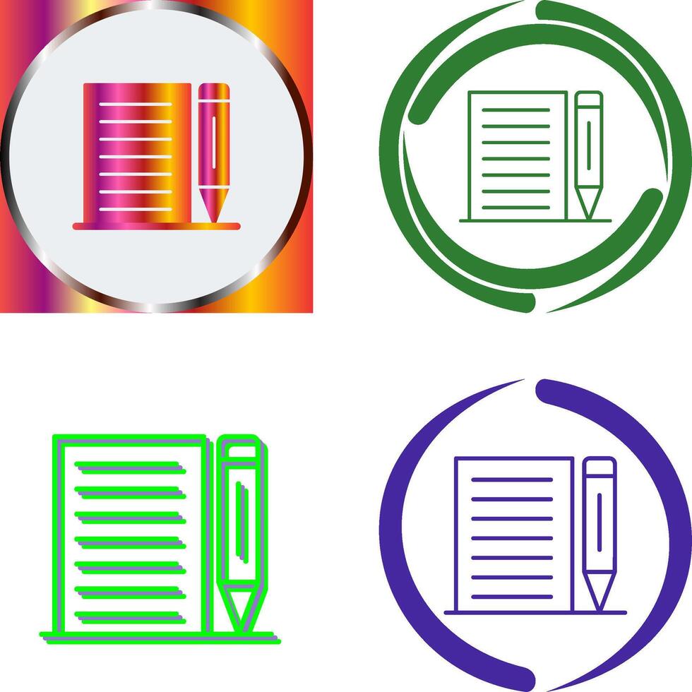 Note Icon Design vector