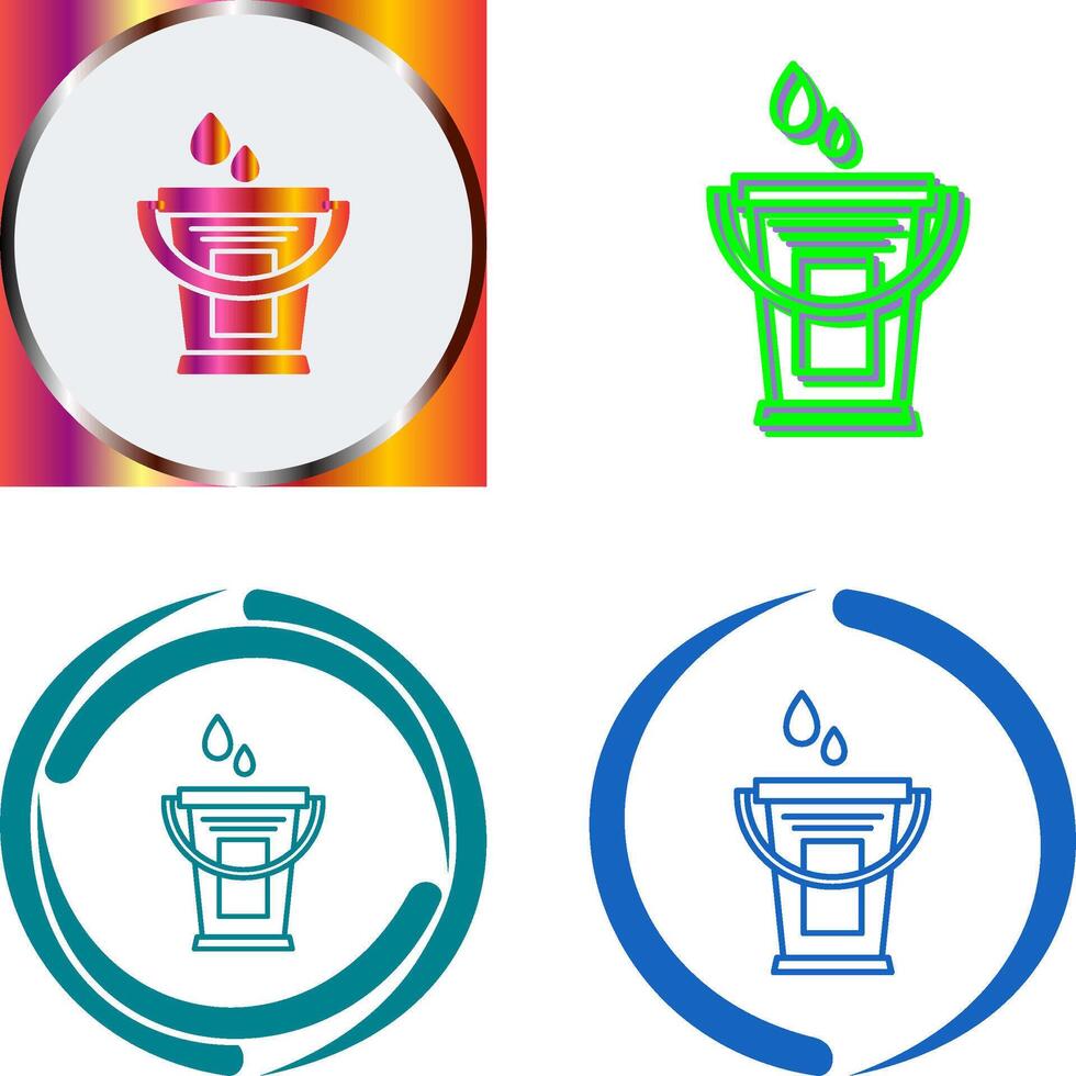 Water Bucket Icon Design vector