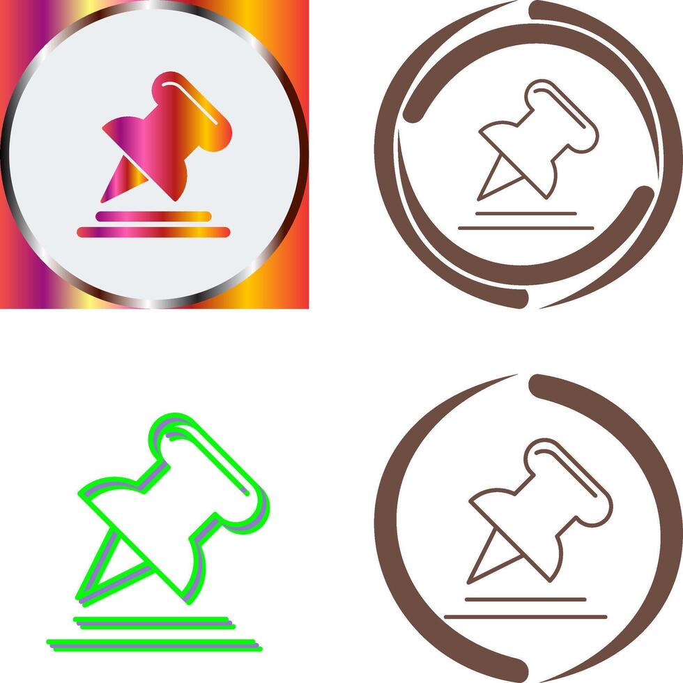 Pin Icon Design vector