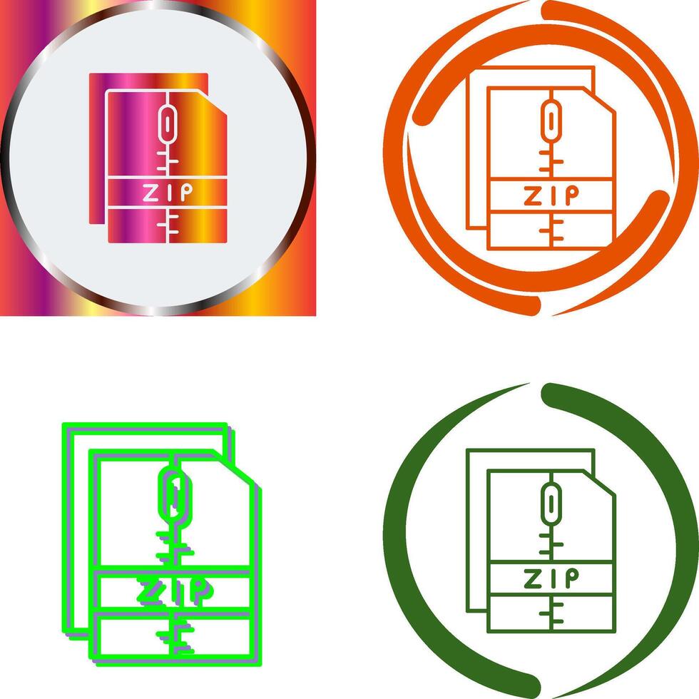 Zip File Icon Design vector