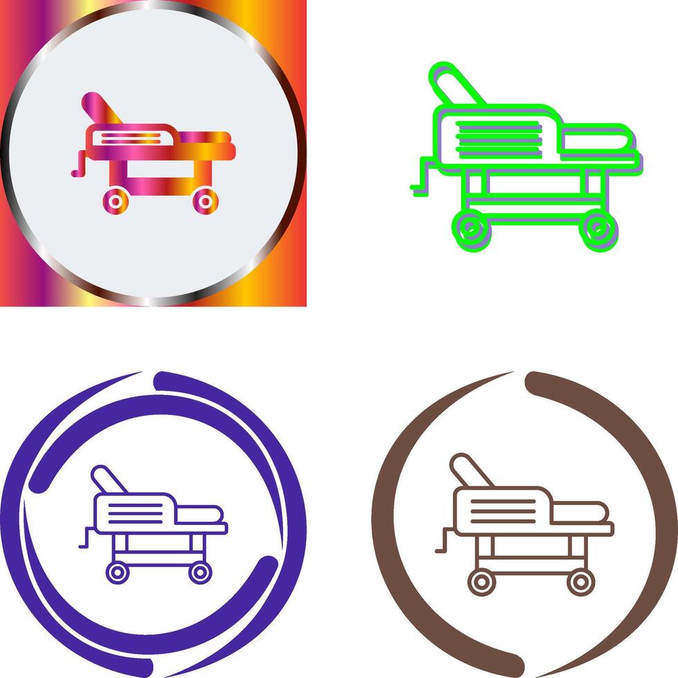 Hospital Bed Icon Design vector