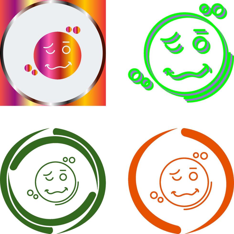 Drunk Icon Design vector