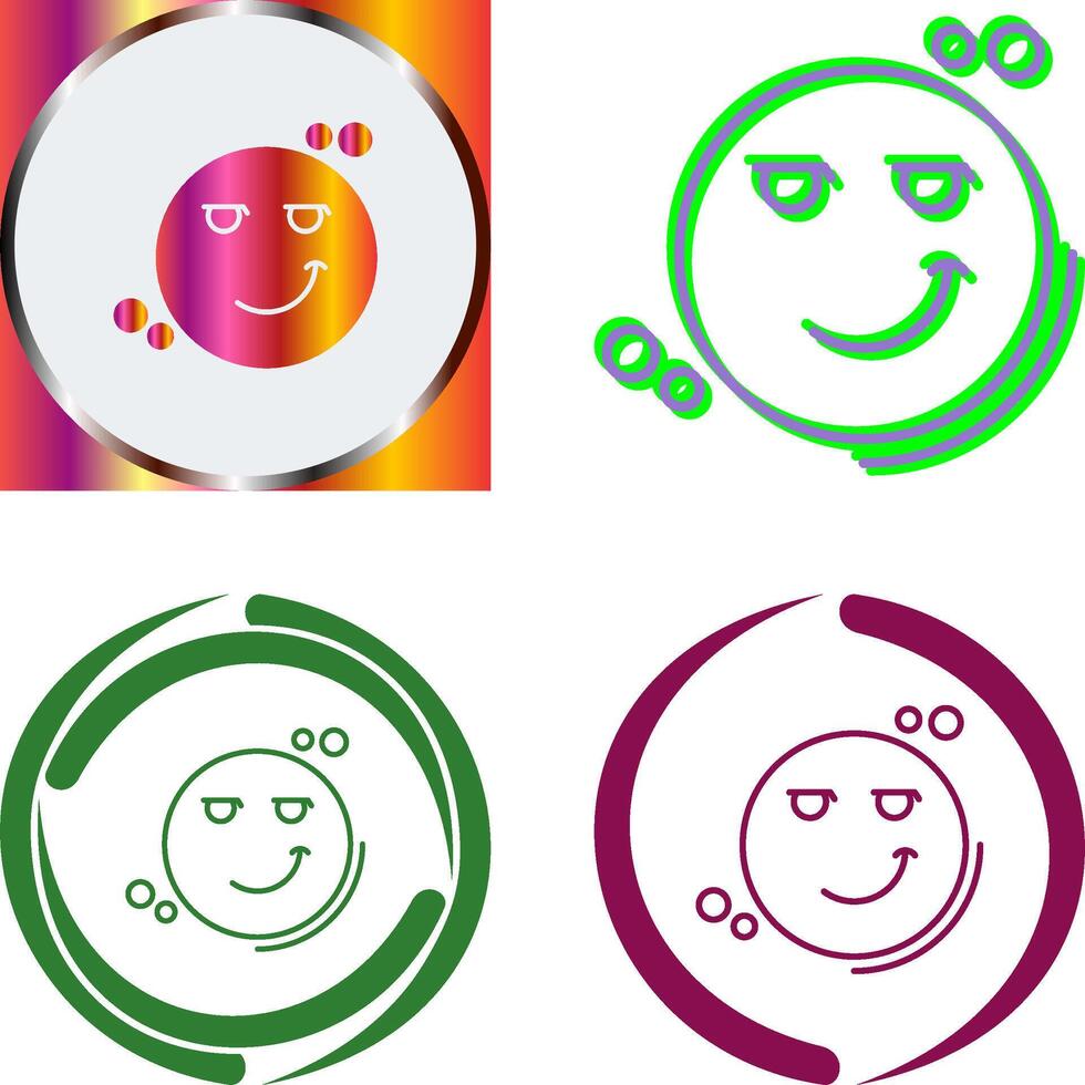 Smirk Icon Design vector