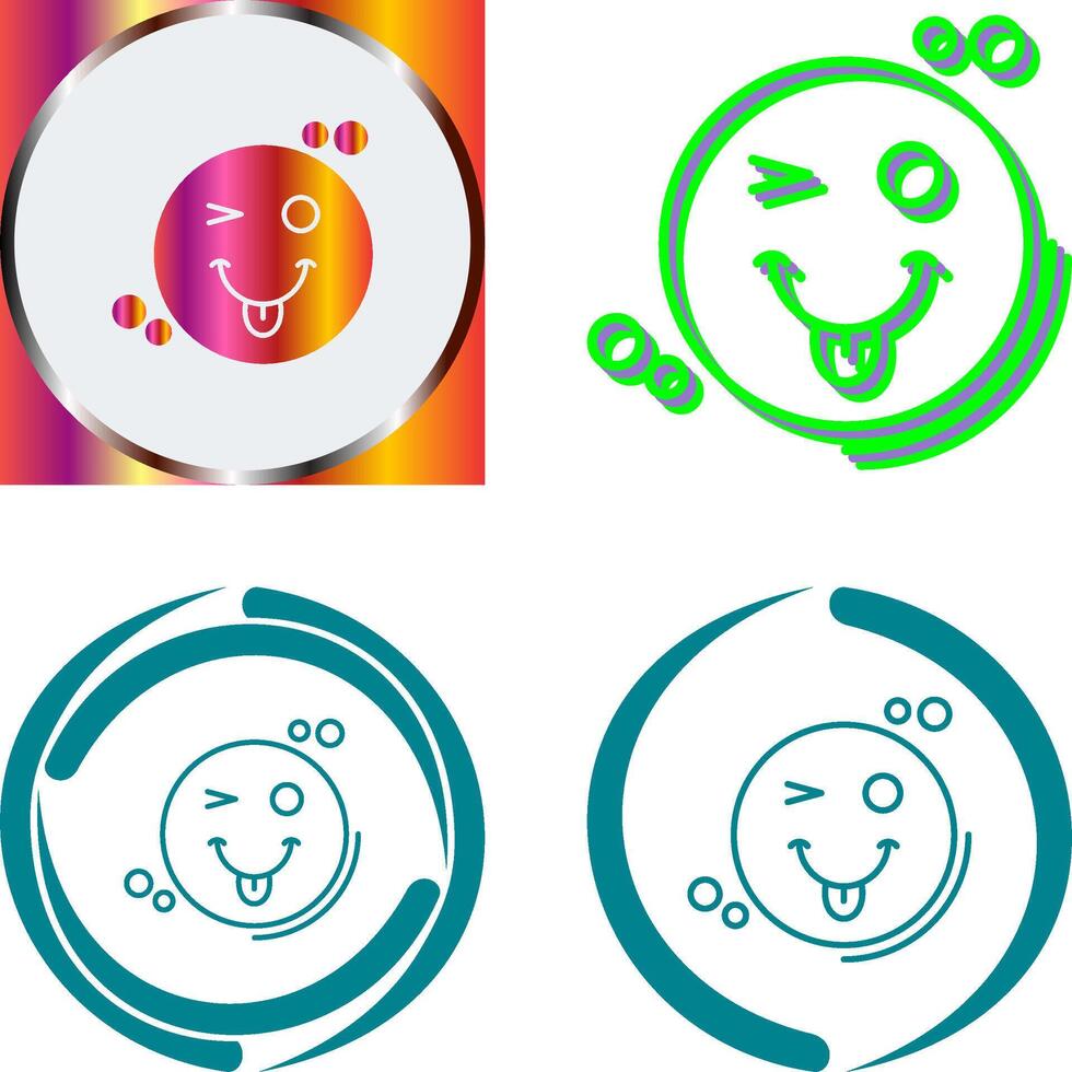 Tongue Out Icon Design vector