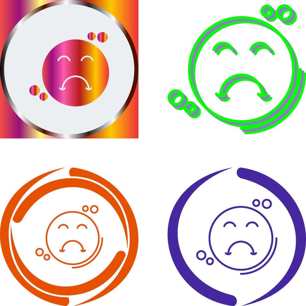 Upset Icon Design vector