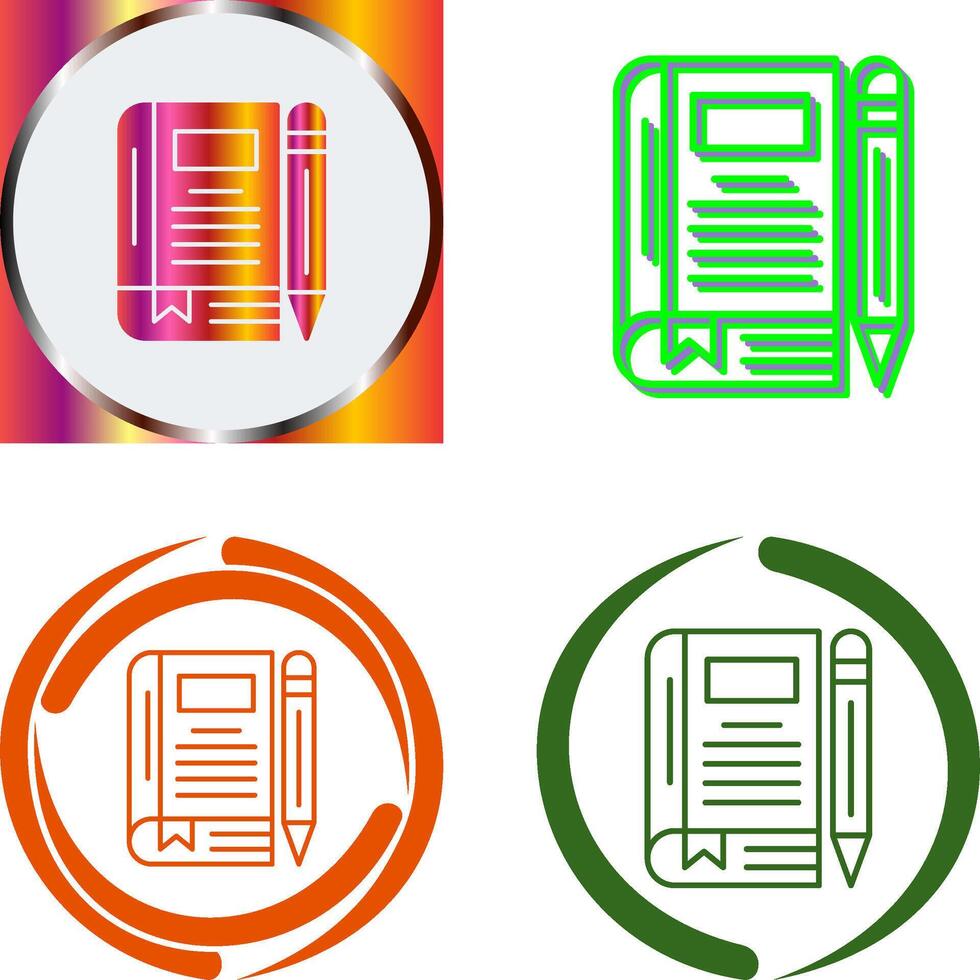 Diary Icon Design vector