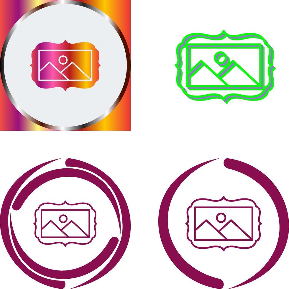 Frame Icon Design vector