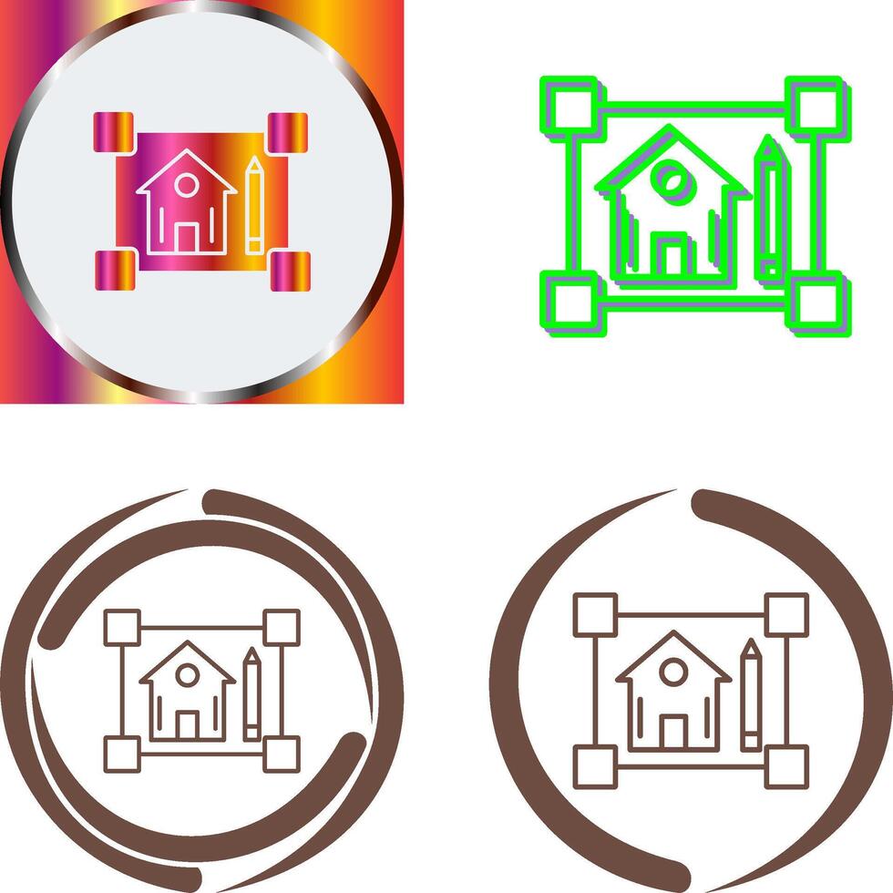 Blueprint Icon Design vector