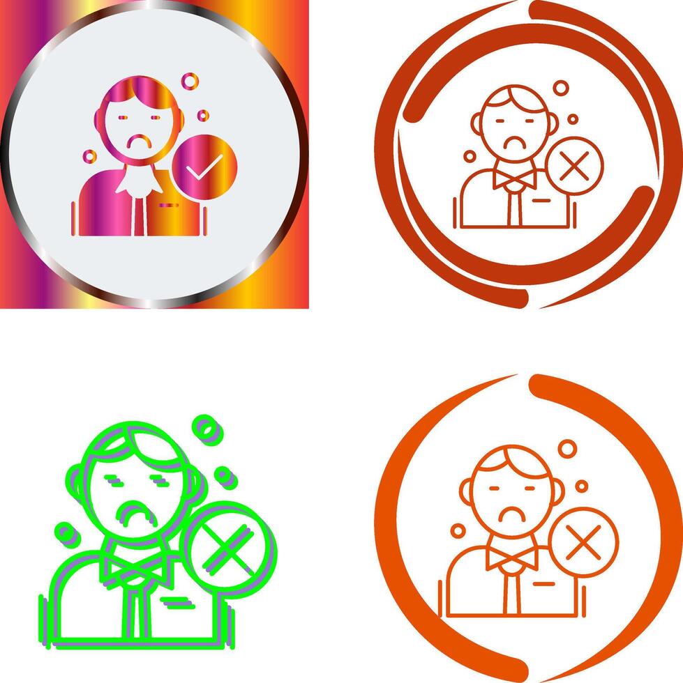 Rejected Icon Design vector
