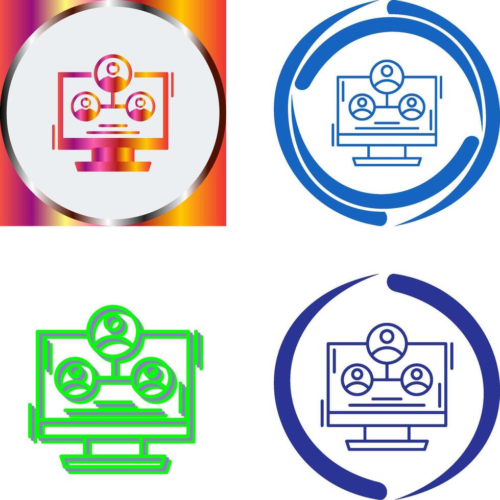 Hierarchy Structure Icon Design vector