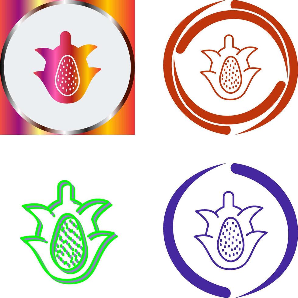 Dragon Fruit Icon Design vector