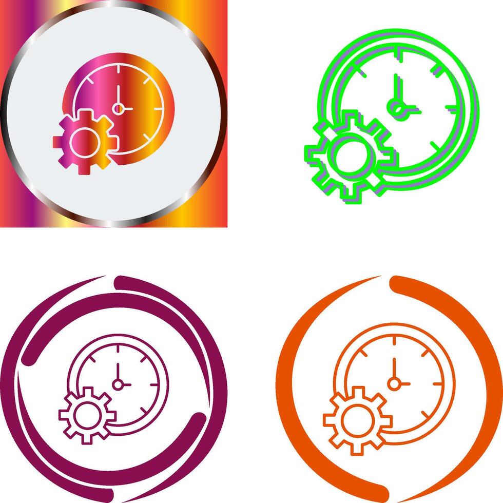 Time Setting Icon Design vector