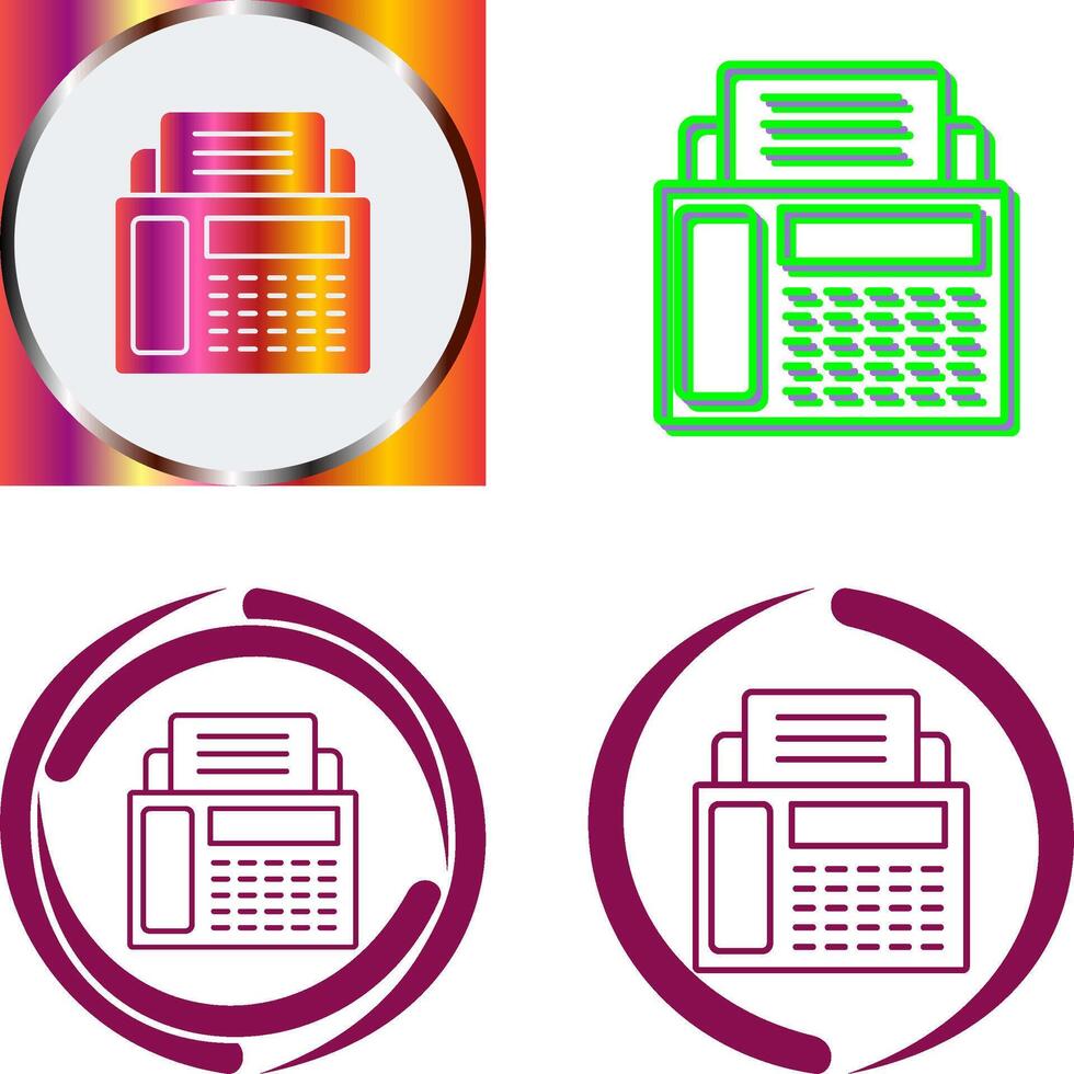 Fax Machine Icon Design vector