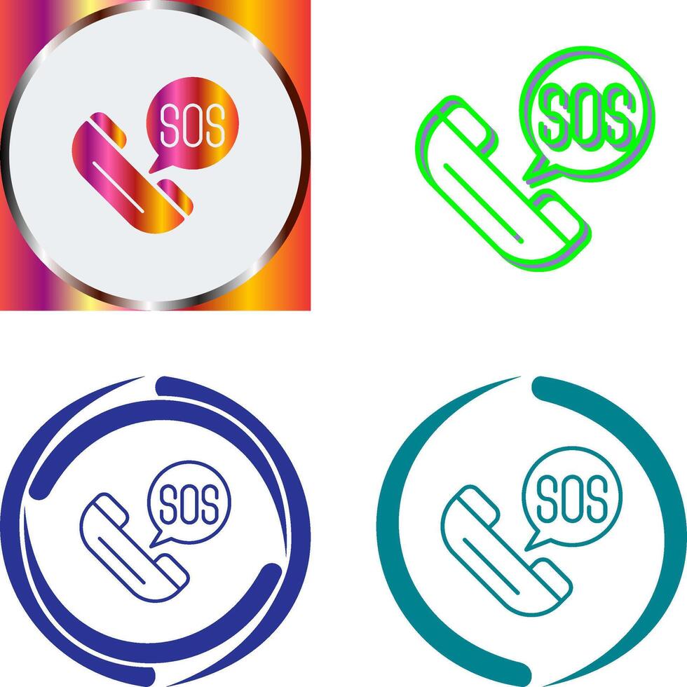Sos Icon Design vector