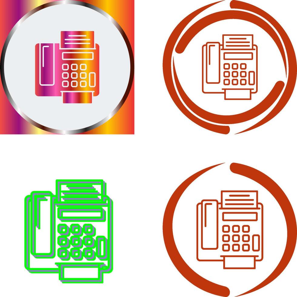 fax Machine Icon Design vector