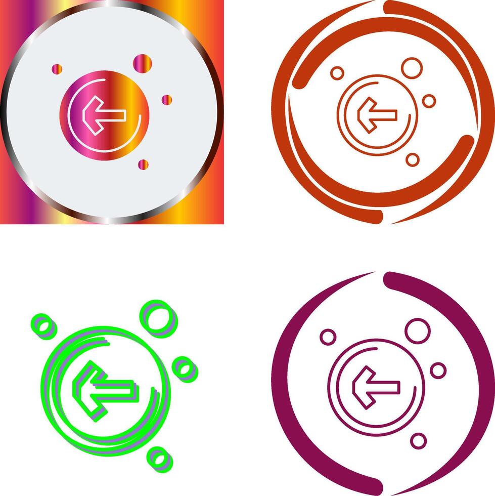 Left Arrow Icon Design vector