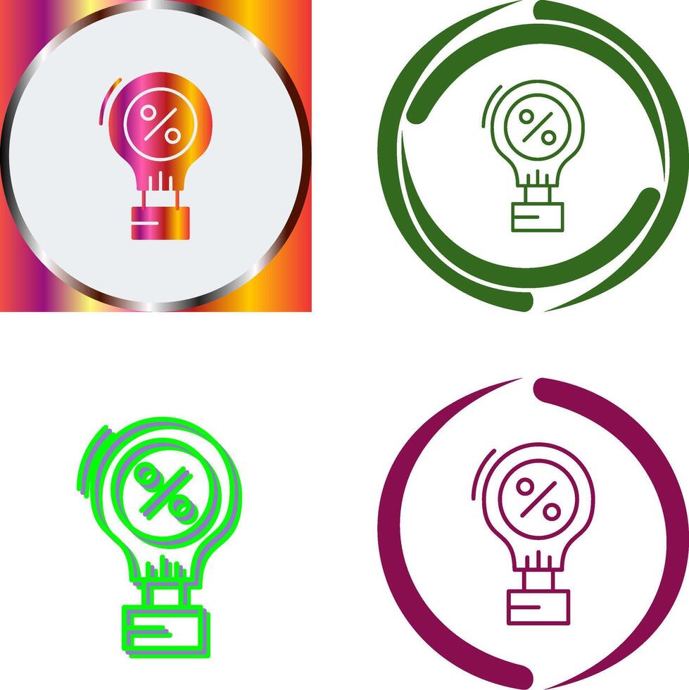 Hot Airballon Icon Design vector