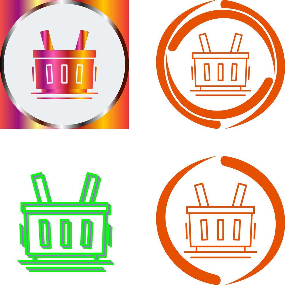 Shopping Basket Icon Design vector