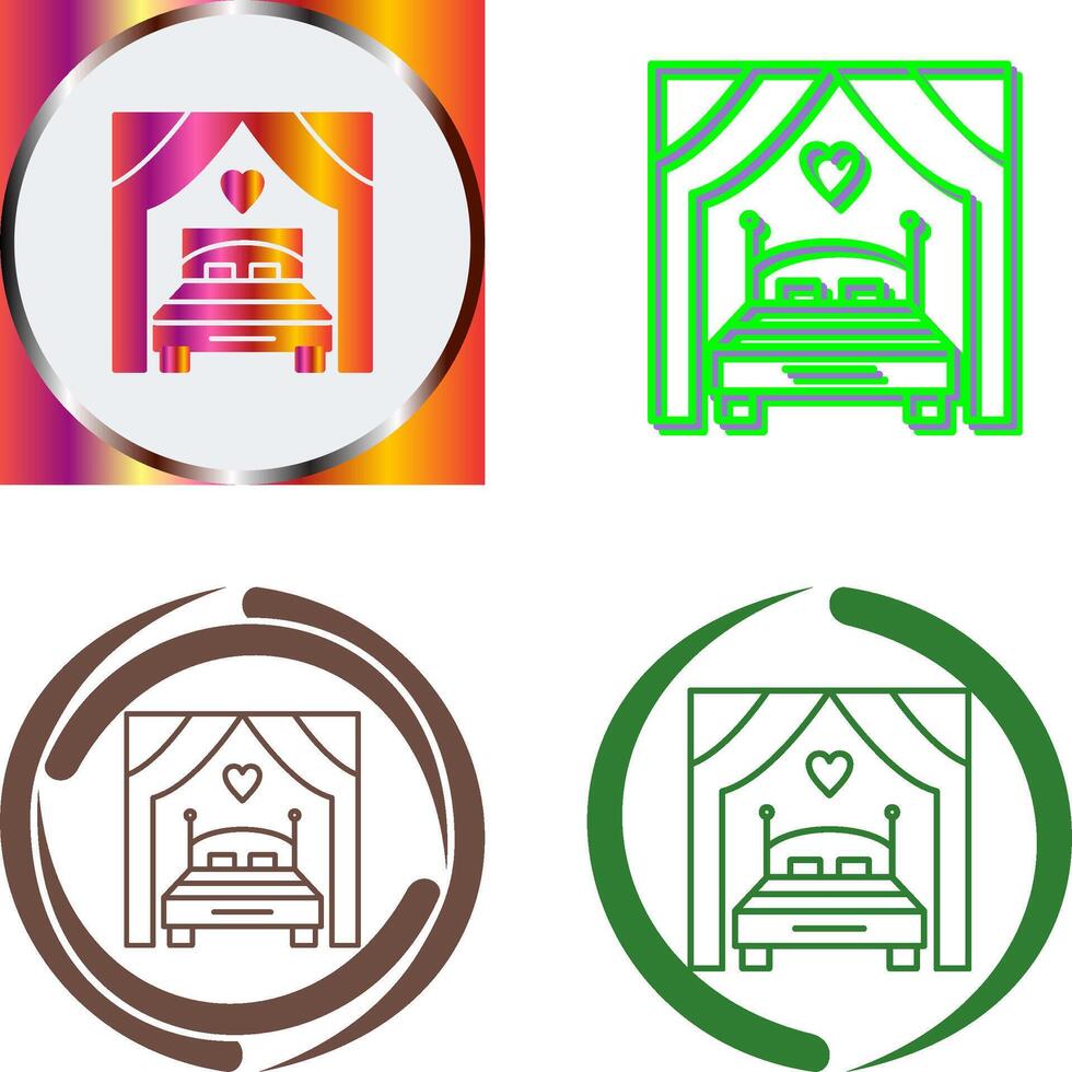 Bed Icon Design vector