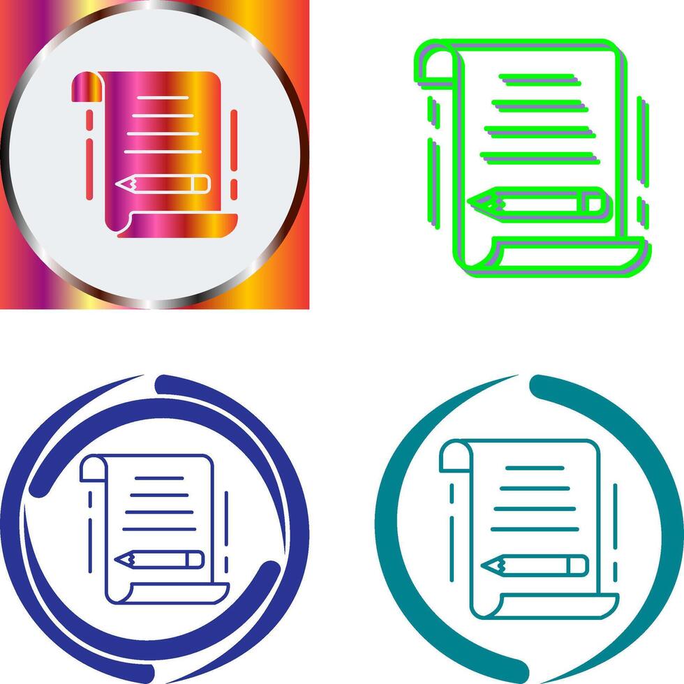 Write Icon Design vector