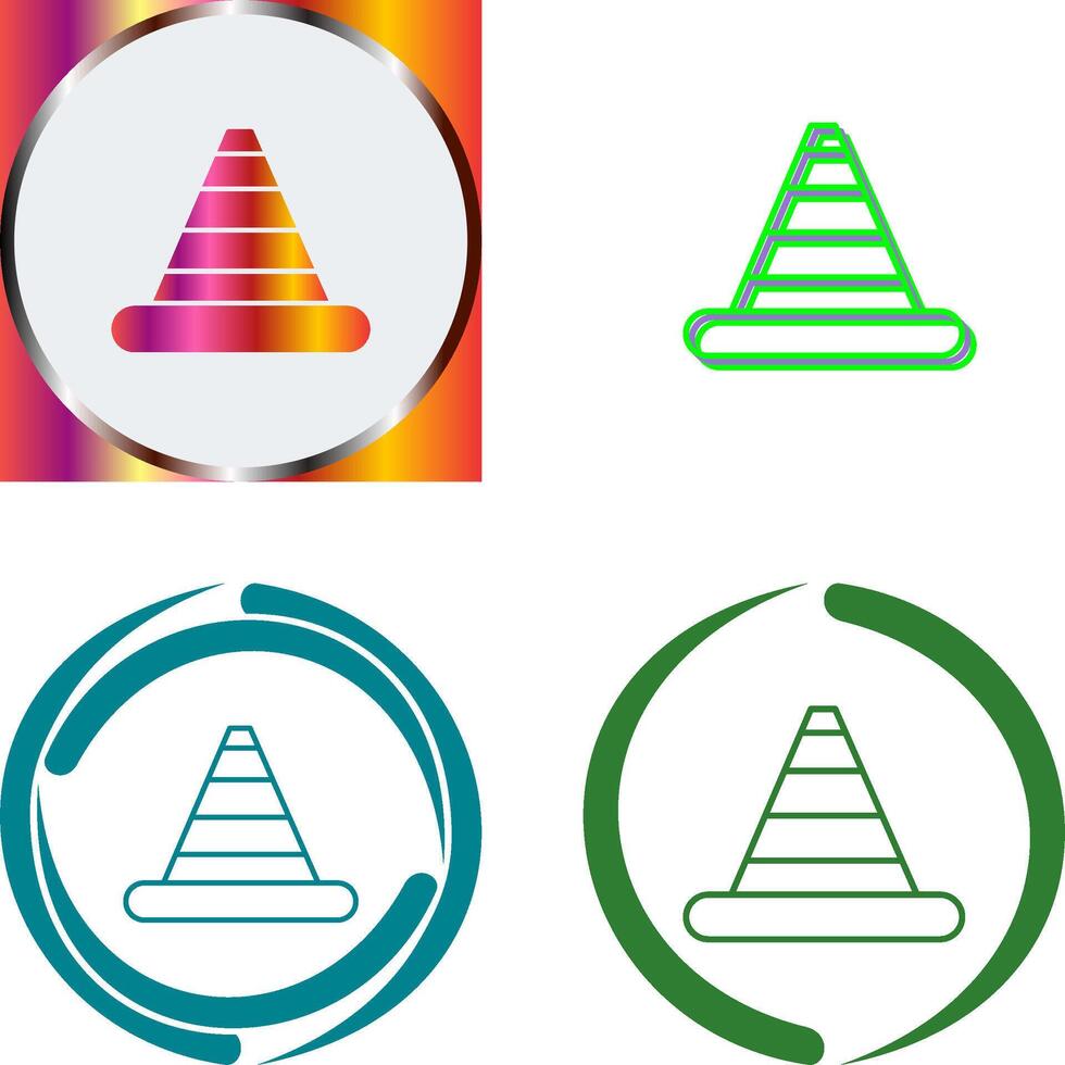 Traffic Cone Icon Design vector