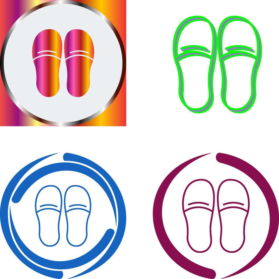 Slippers Icon Design vector