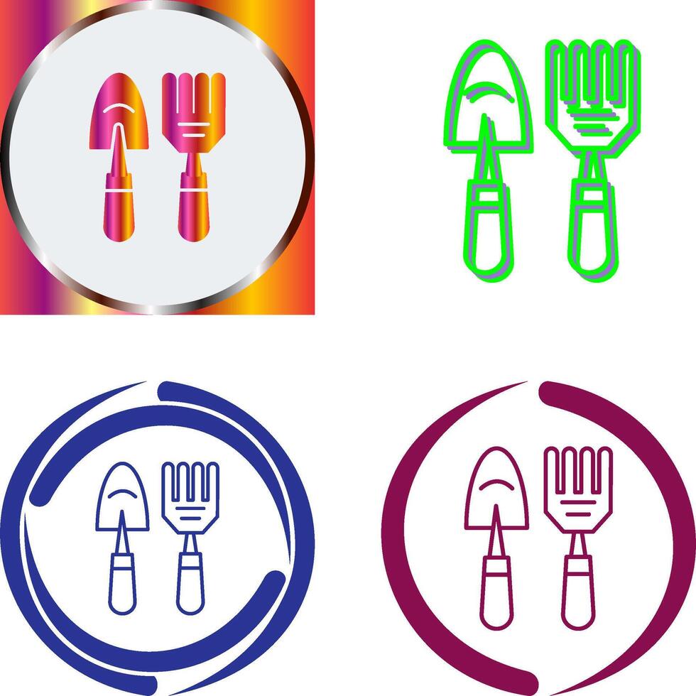 Gardening Tools Icon Design vector