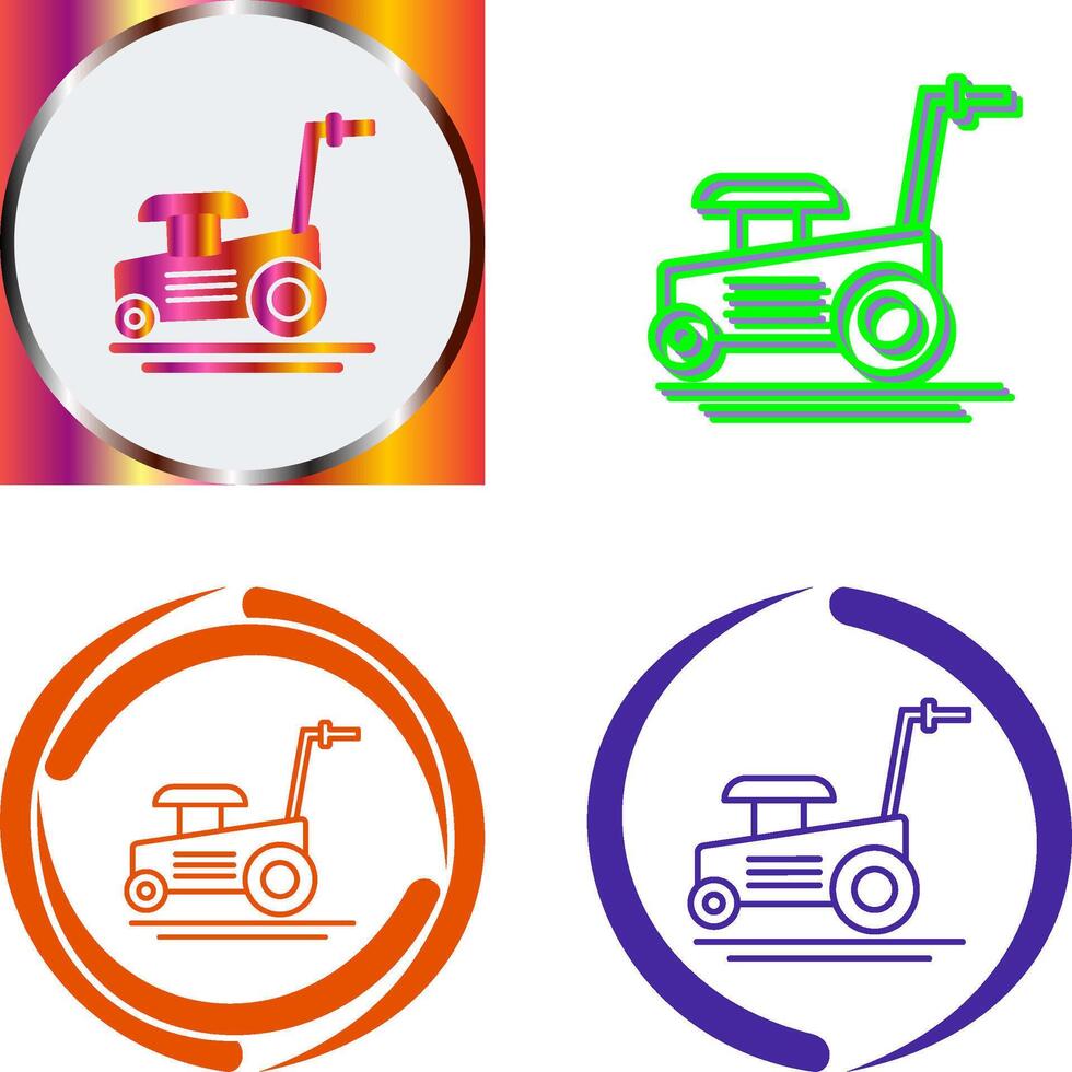 Lawn Mower Icon Design vector