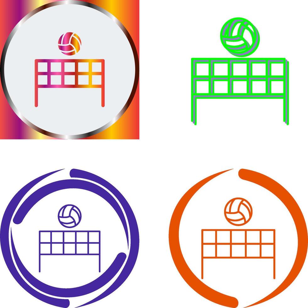 Beach Volleyball Icon Design vector