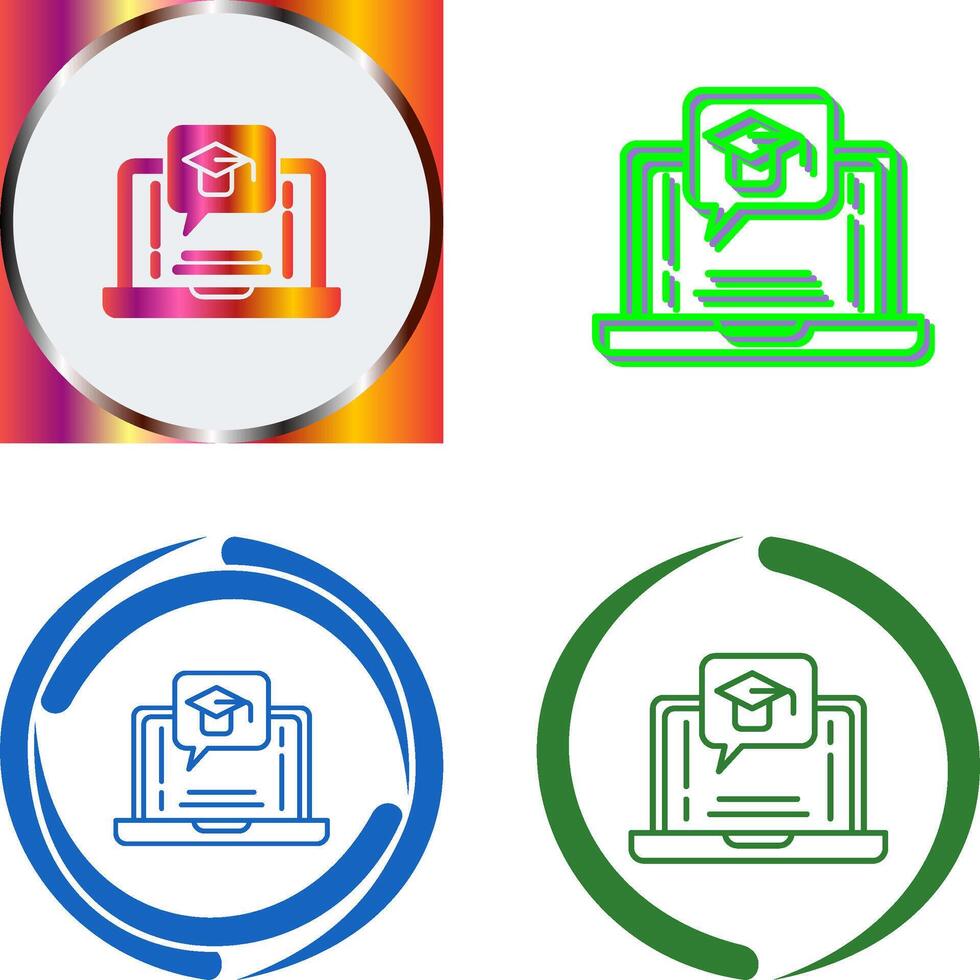 E Learning Icon Design vector