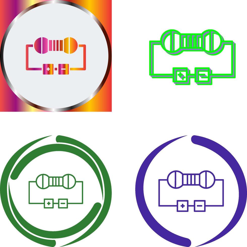 Resistor Icon Design vector