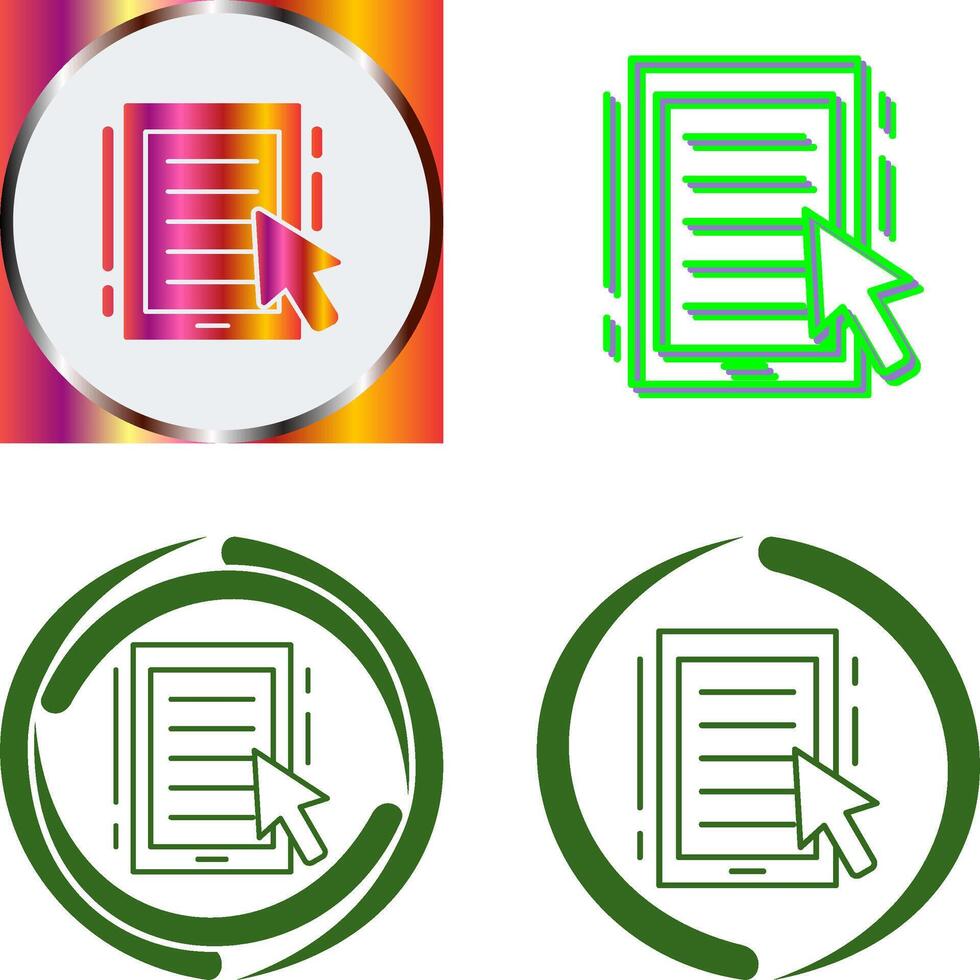 Ebook Icon Design vector