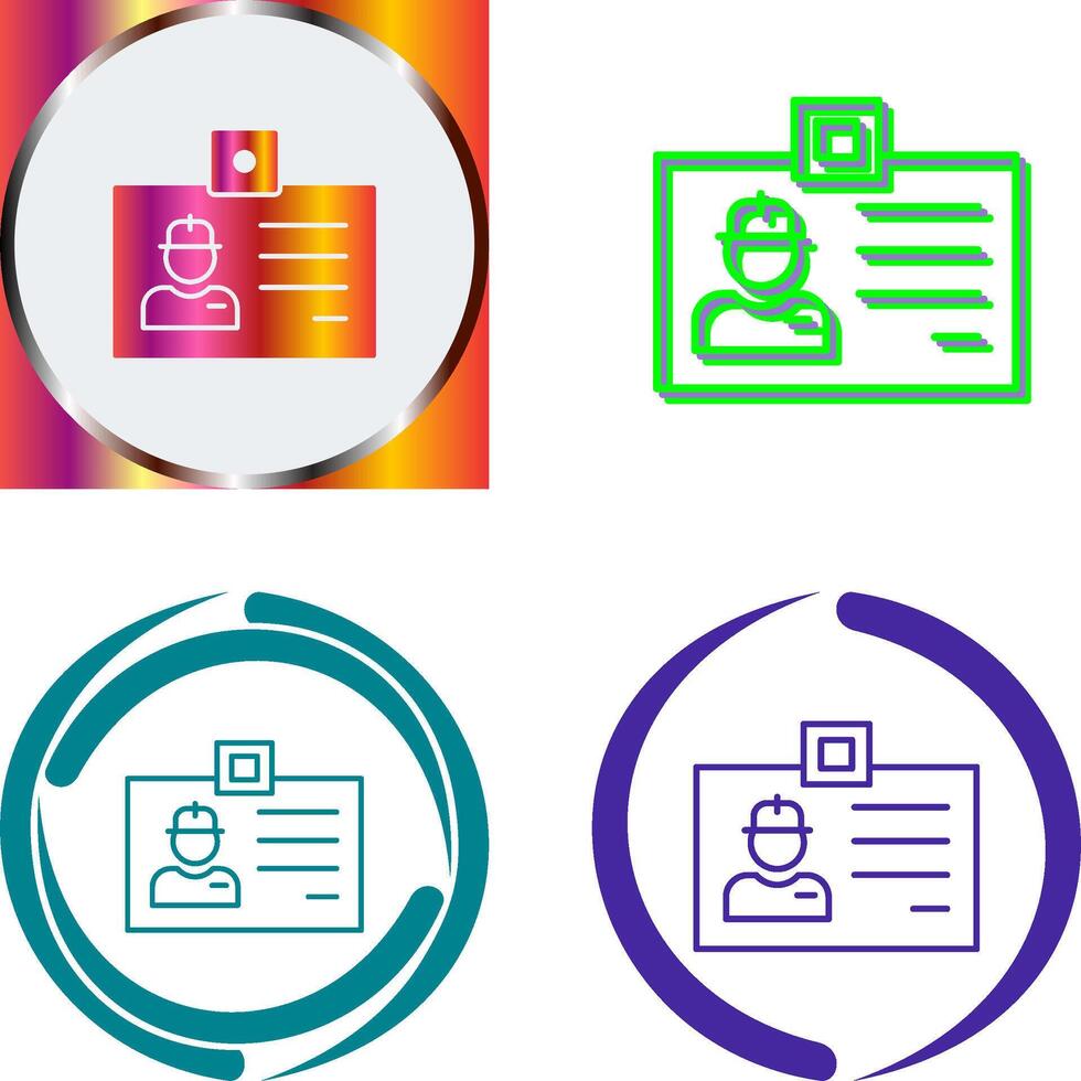 Identity Card Icon Design vector