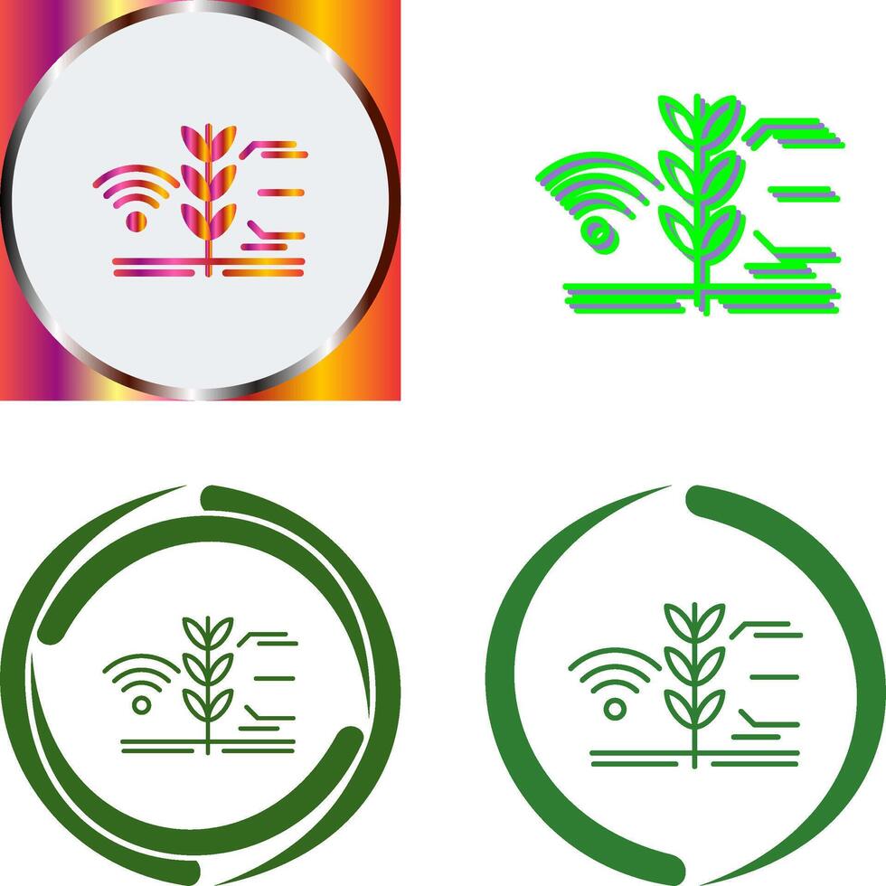 Smart Farm Icon Design vector