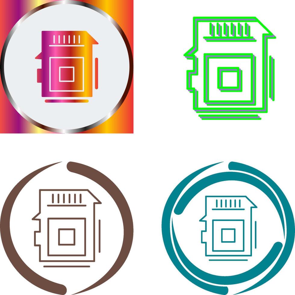 Sd Card Icon Design vector