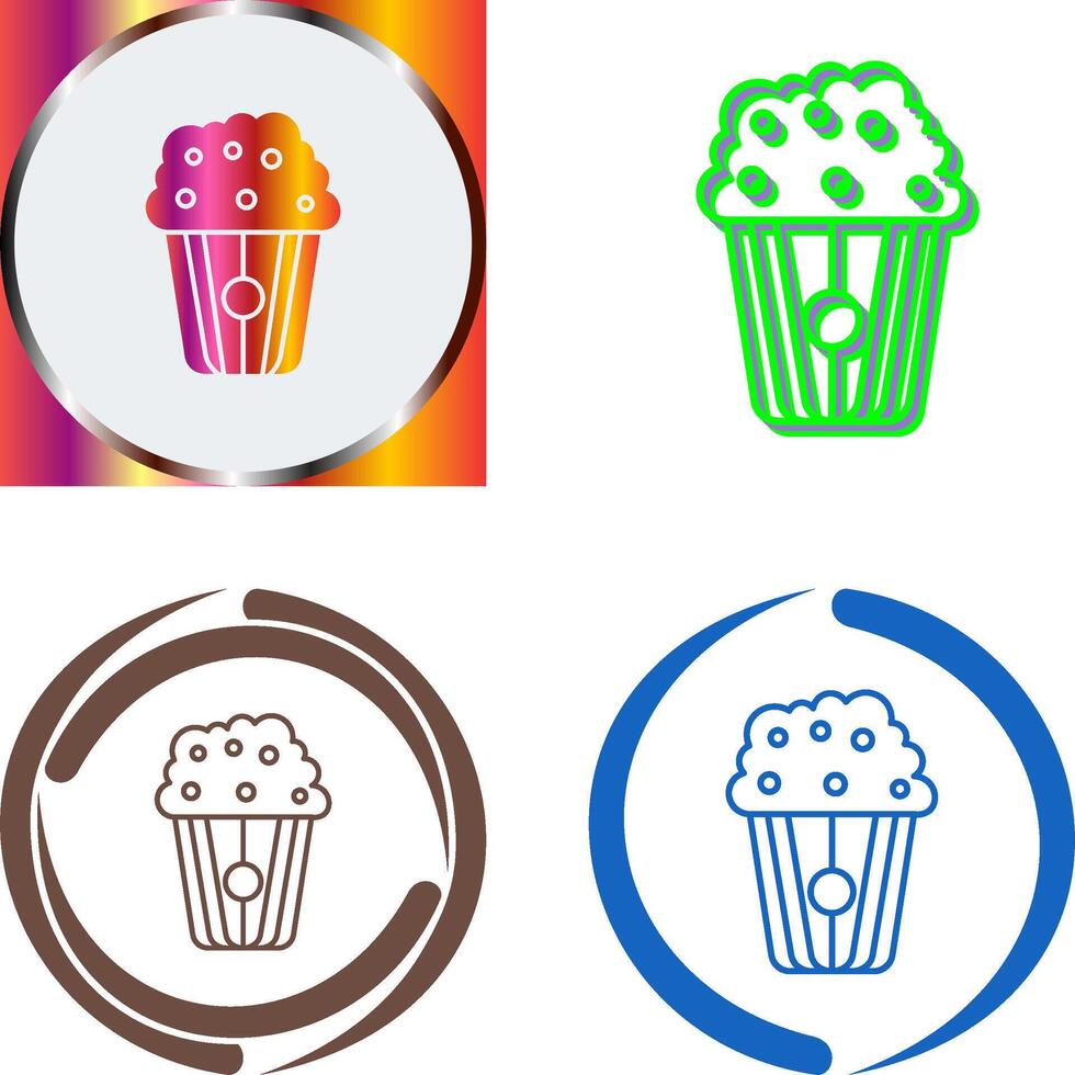 Pop corn Icon Design vector