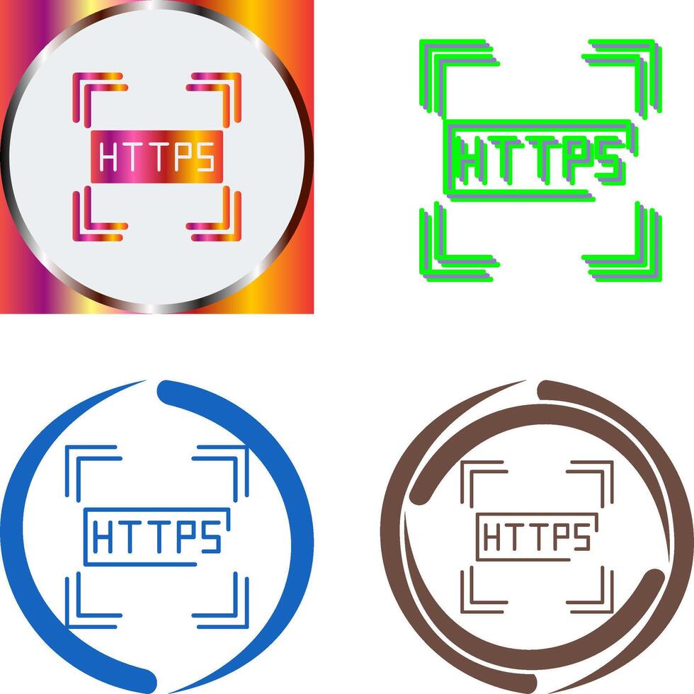 Https Icon Design vector