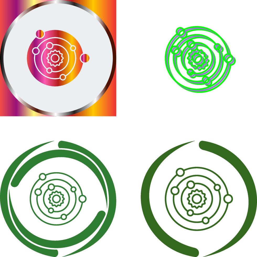 Solar System Icon Design vector