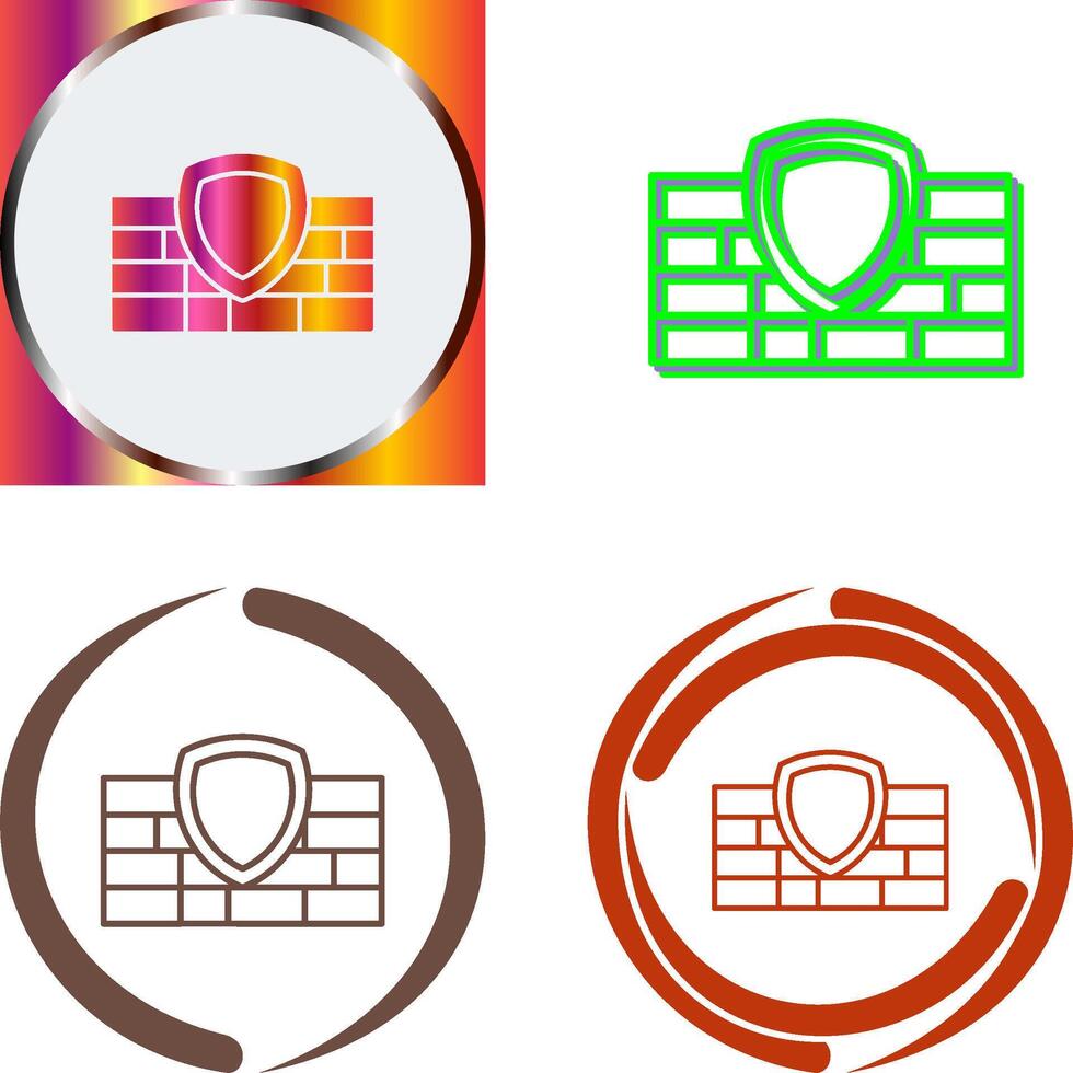 Firewall Icon Design vector