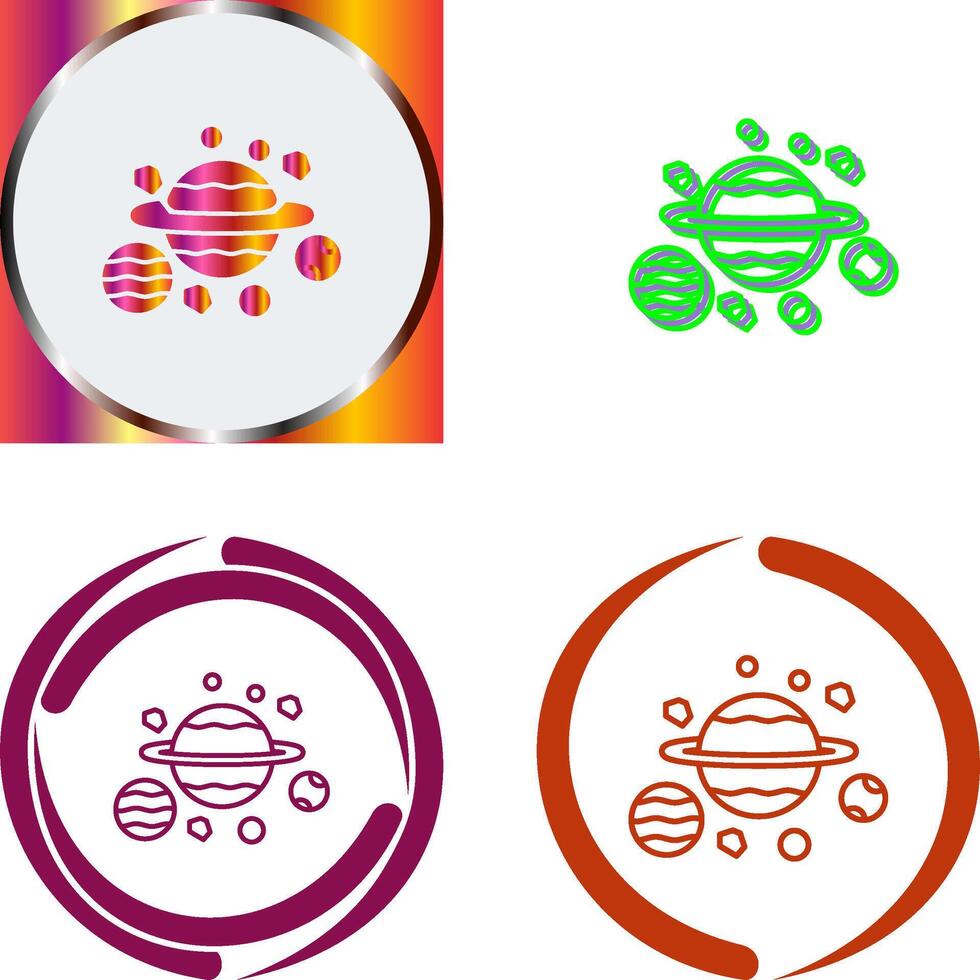 Planets Icon Design vector