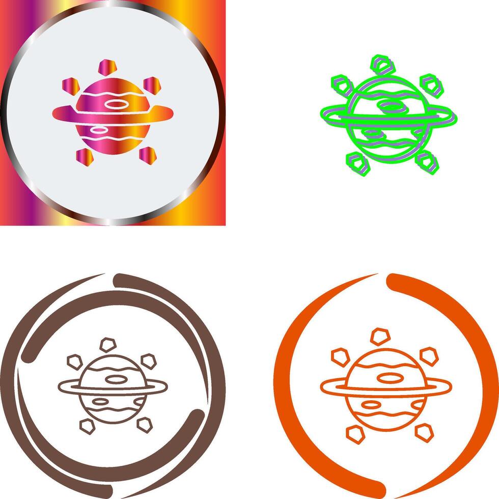 Saturn Icon Design vector