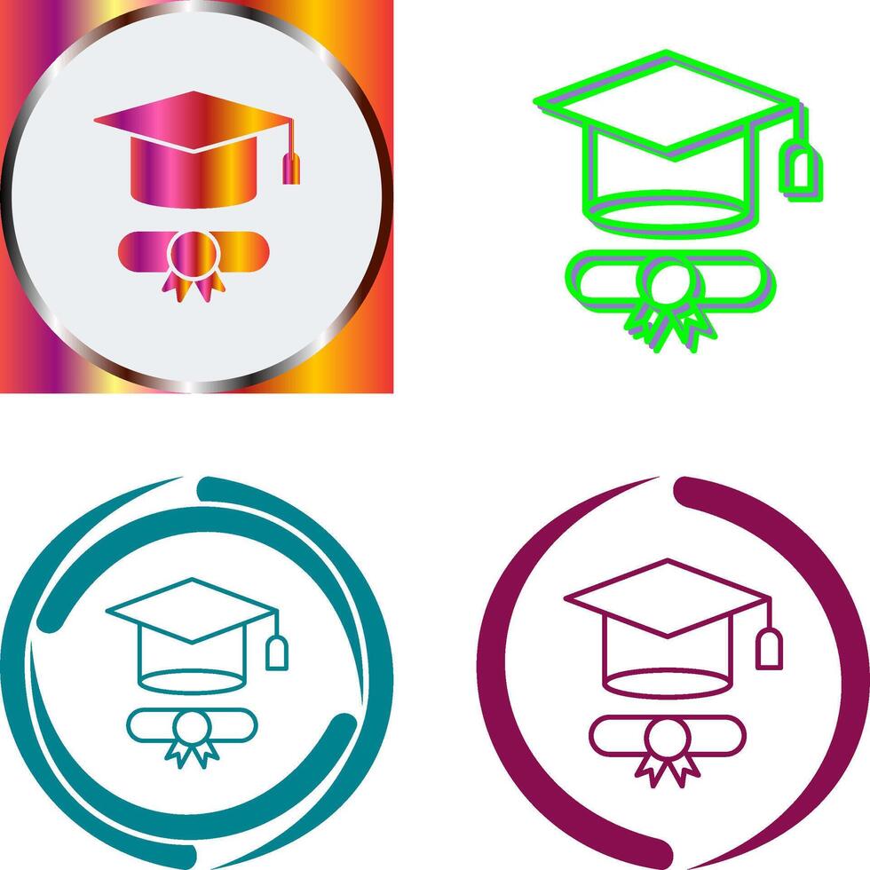 Graduation Hat Icon Design vector
