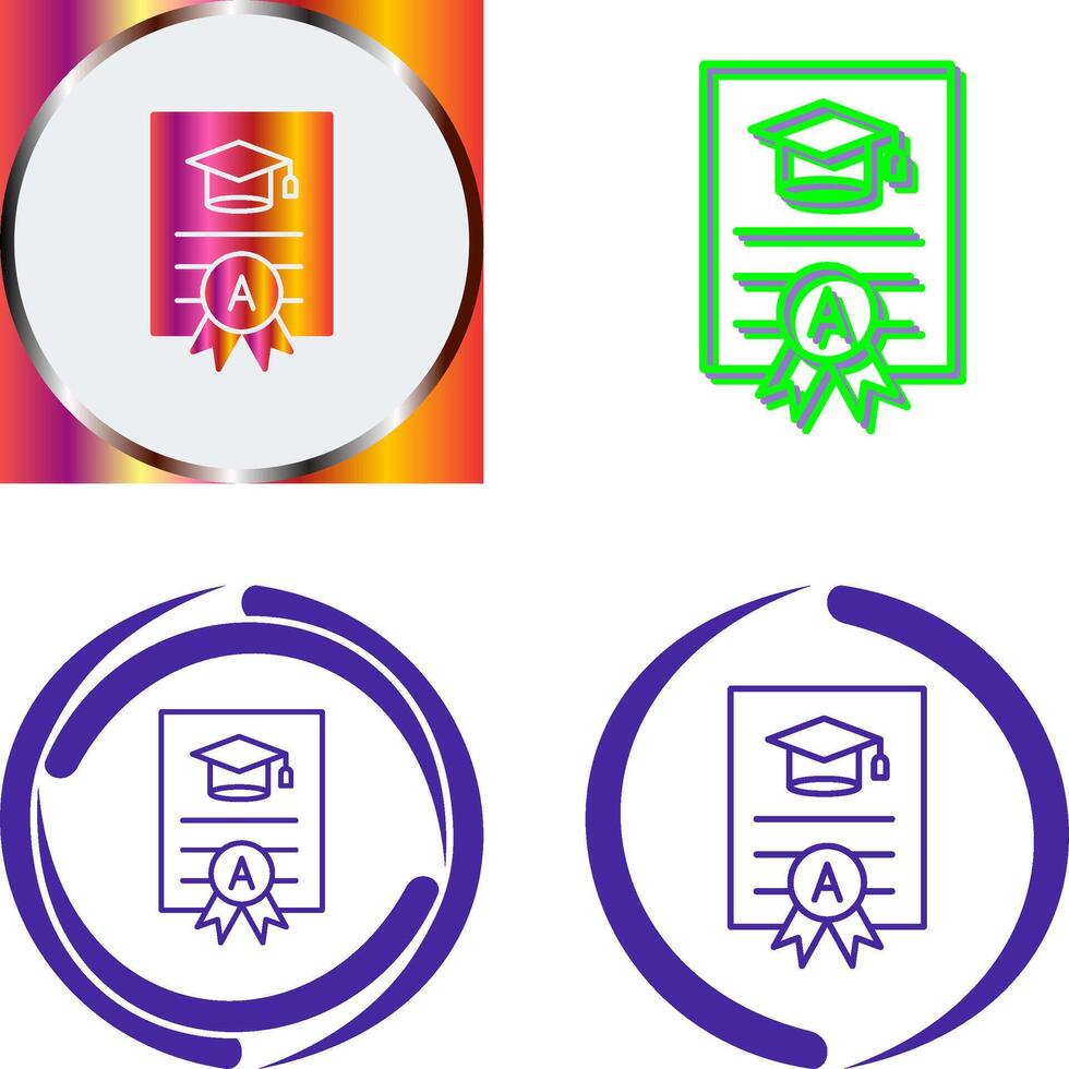 Report Card Icon Design vector