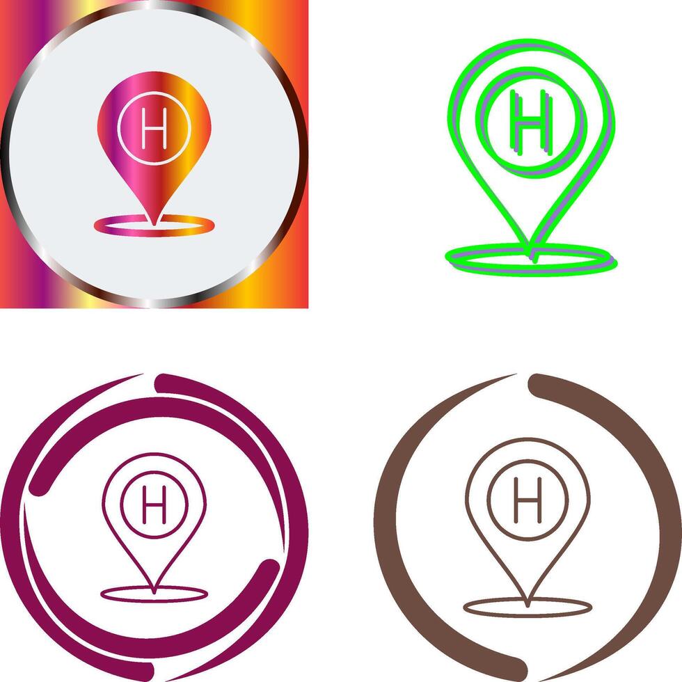 Hotel Location Icon Design vector